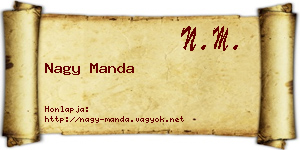 Nagy Manda névjegykártya